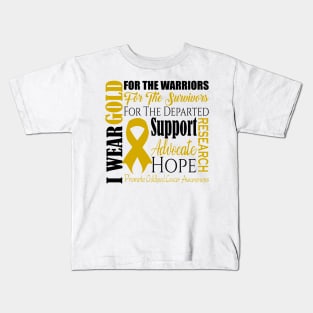 I wear gold for the warriors Kids T-Shirt